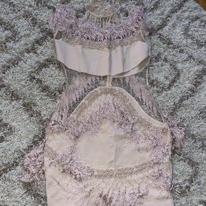 Blush Tassle Mini Dress BRAND NEW